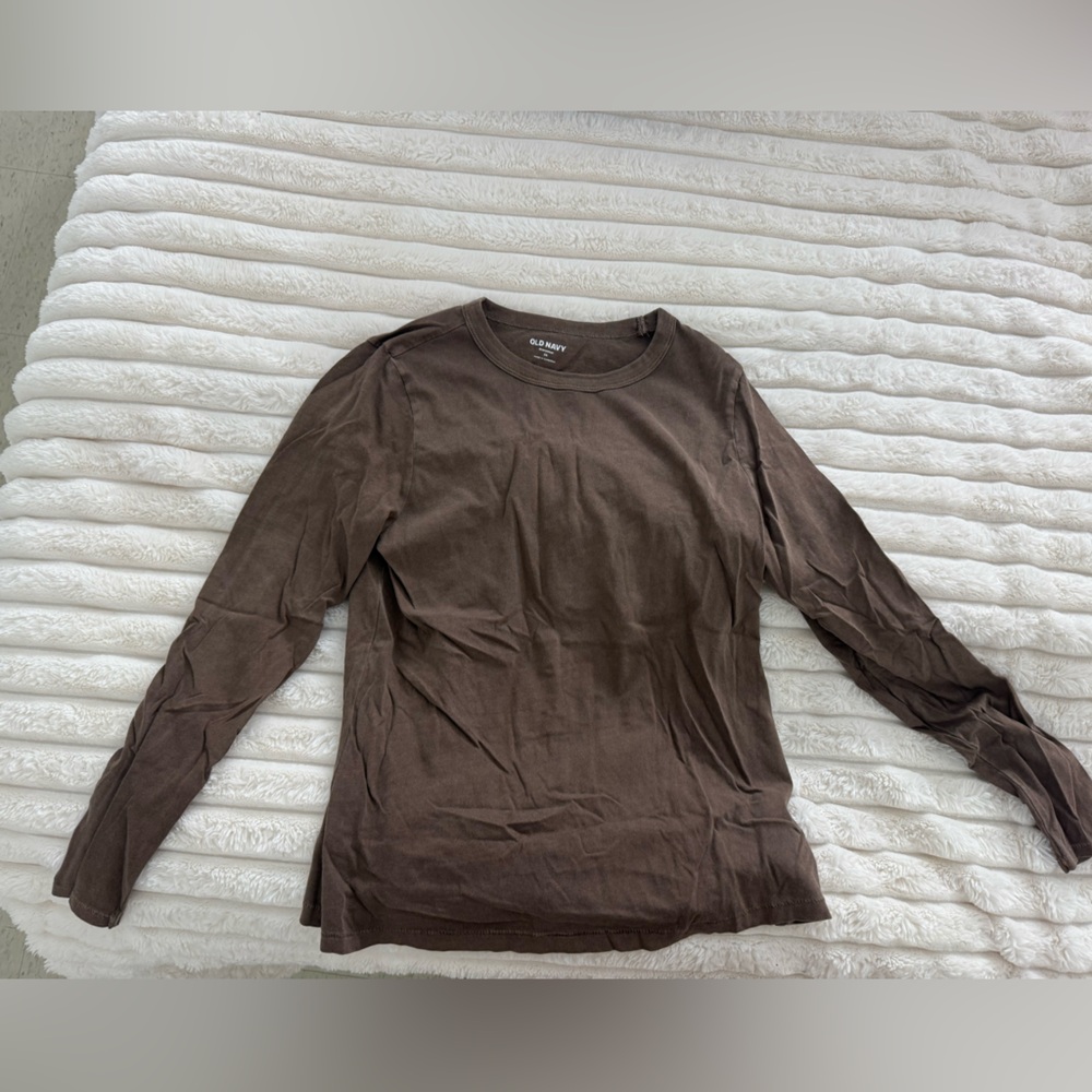 Old navy mocha long sleeve shirt